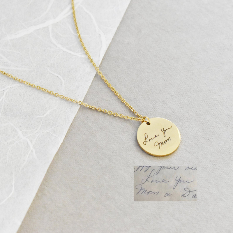 Disc Handwriting Necklace - Lollimix 