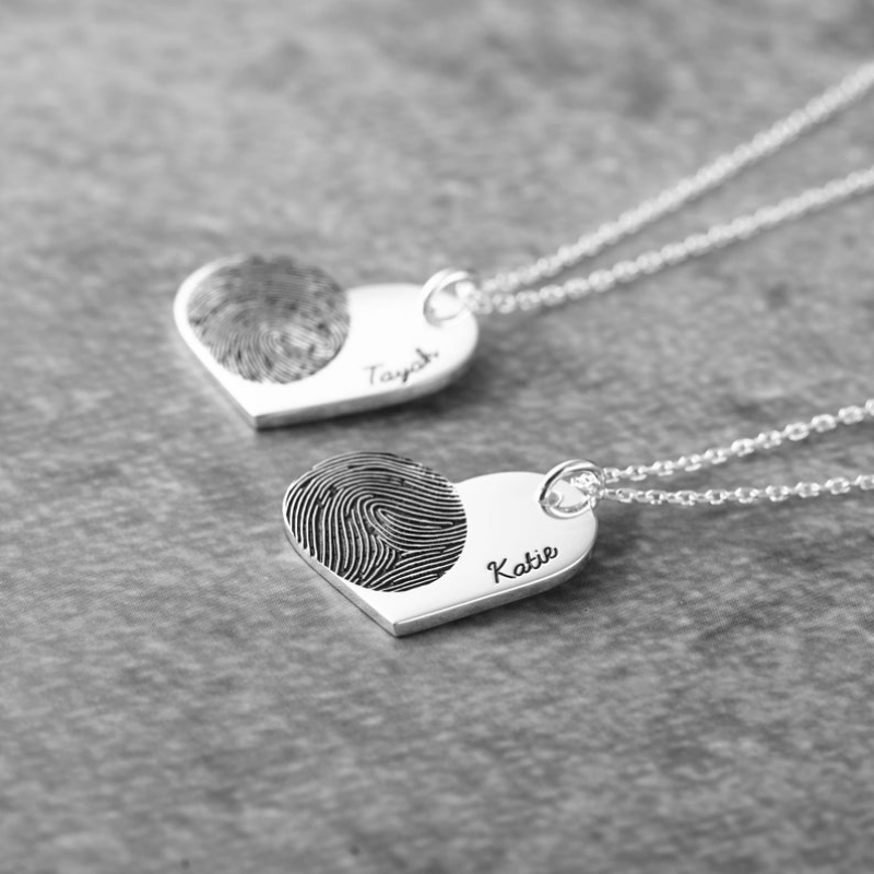 Heart Fingerprint Necklace - Lollimix 