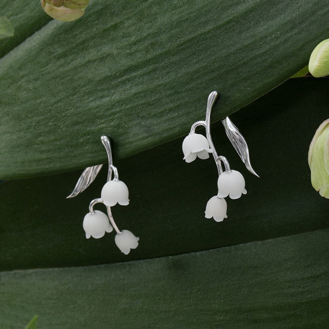 Silver Lily Of The Valley Cluster Earring - Lollimix 