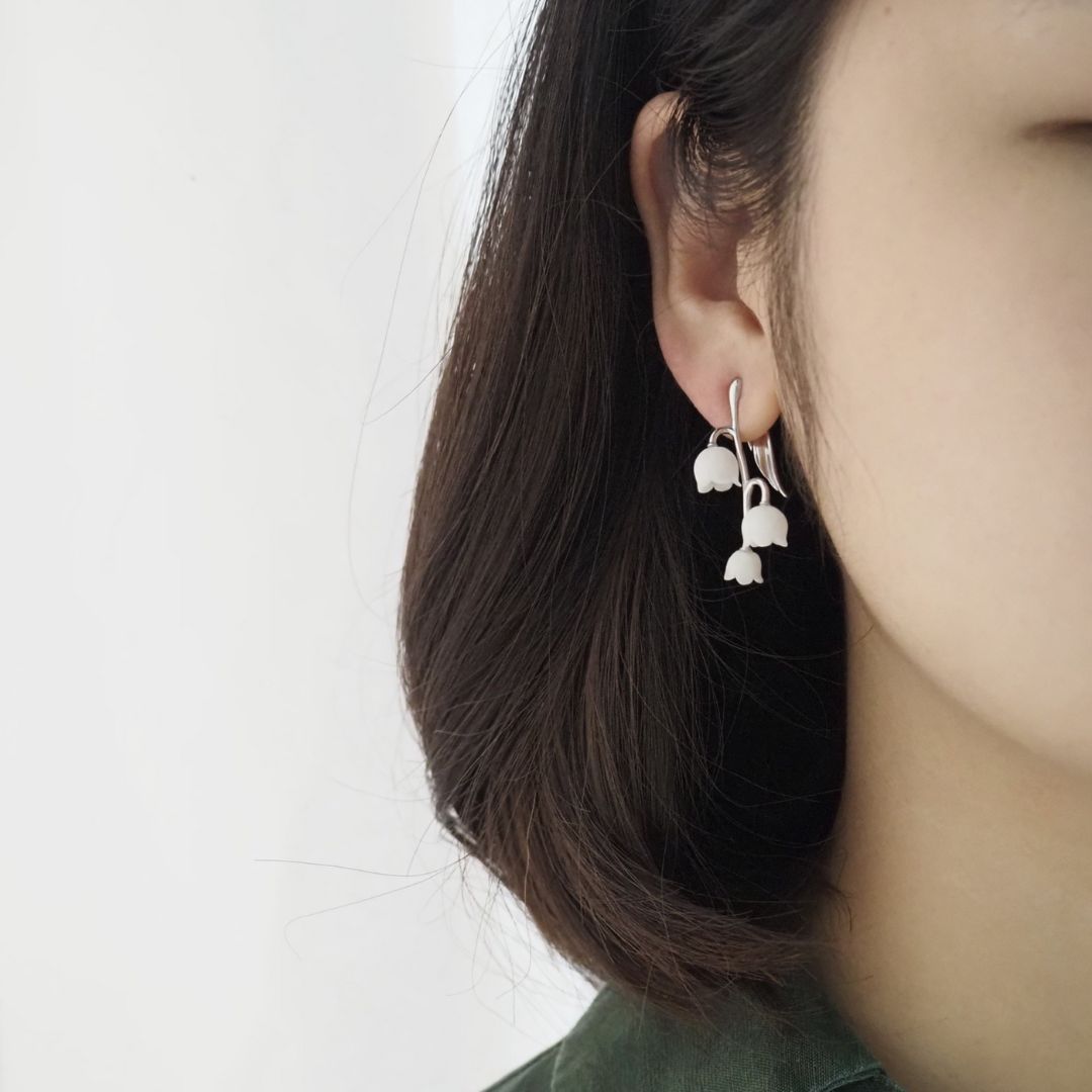 Silver Lily Of The Valley Cluster Earring - Lollimix 