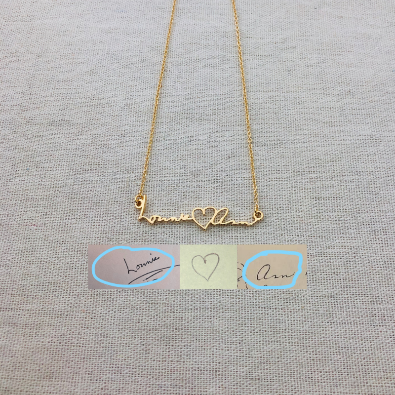 Personalized Handwriting Necklace - Lollimix 