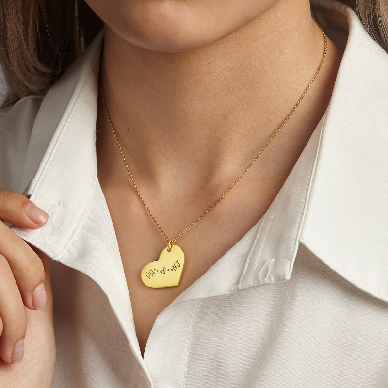 Handwriting Heart Necklace - Lollimix 