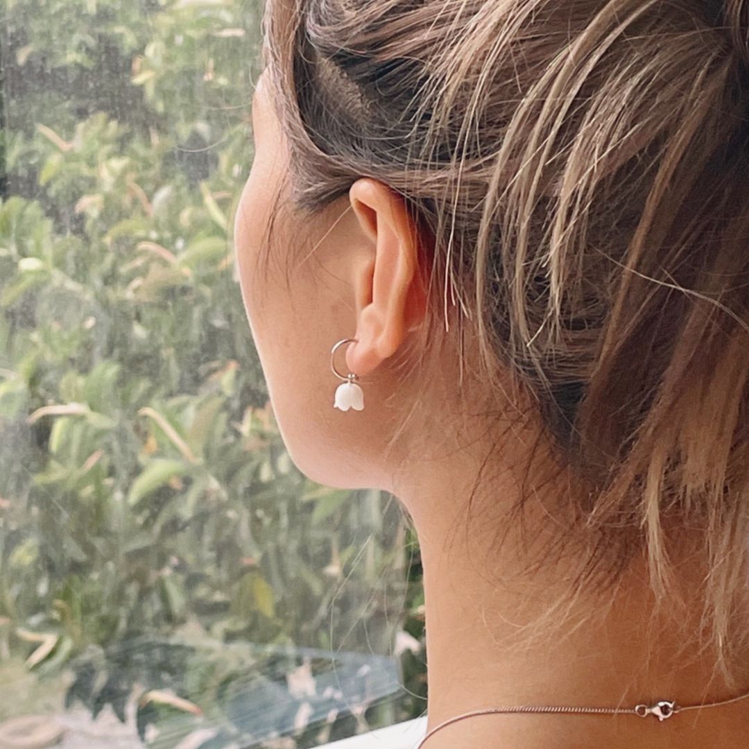 Silver Lily Of The Valley Earrings - Lollimix 