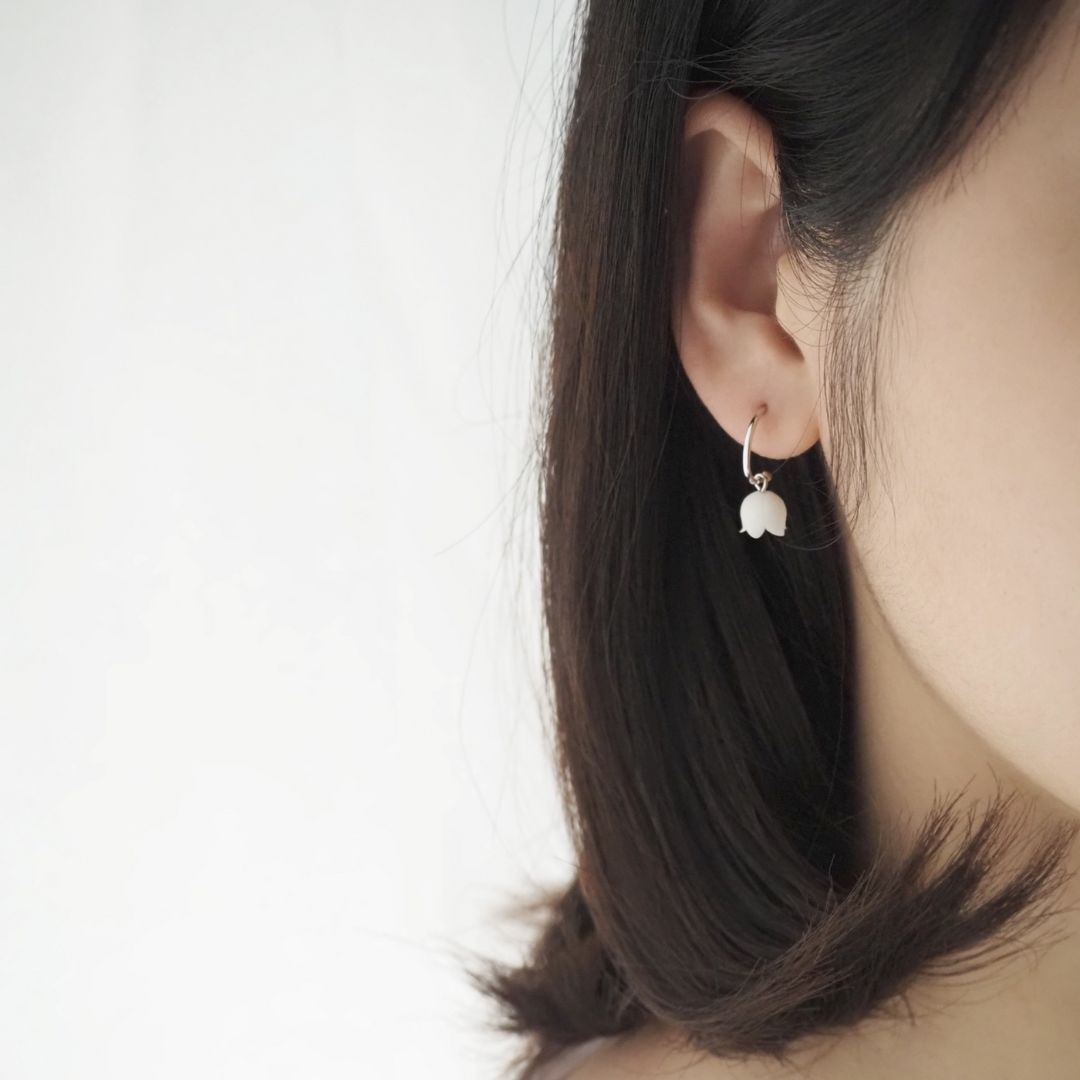 Silver Lily Of The Valley Earrings - Lollimix 