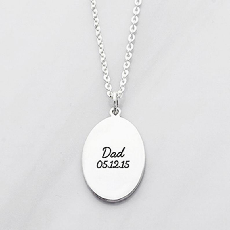 Oval Fingerprint Necklace - Lollimix 