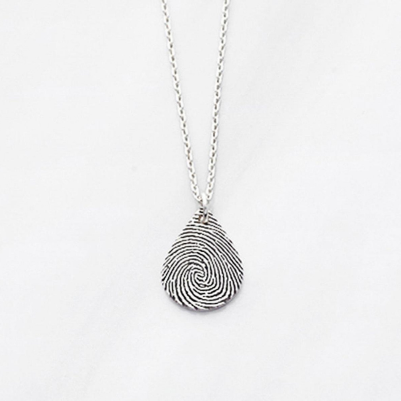 Tear Drop Fingerprint Necklace - Lollimix 