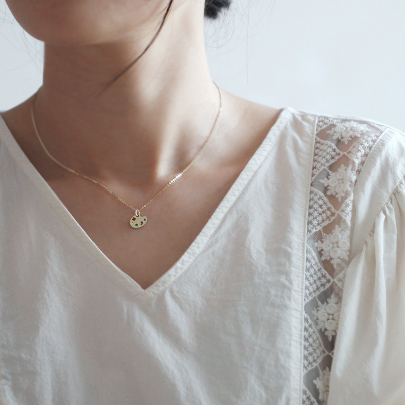 The-Chubby-Paw-9K-Gold-Color-Palette-Pendant-Necklace