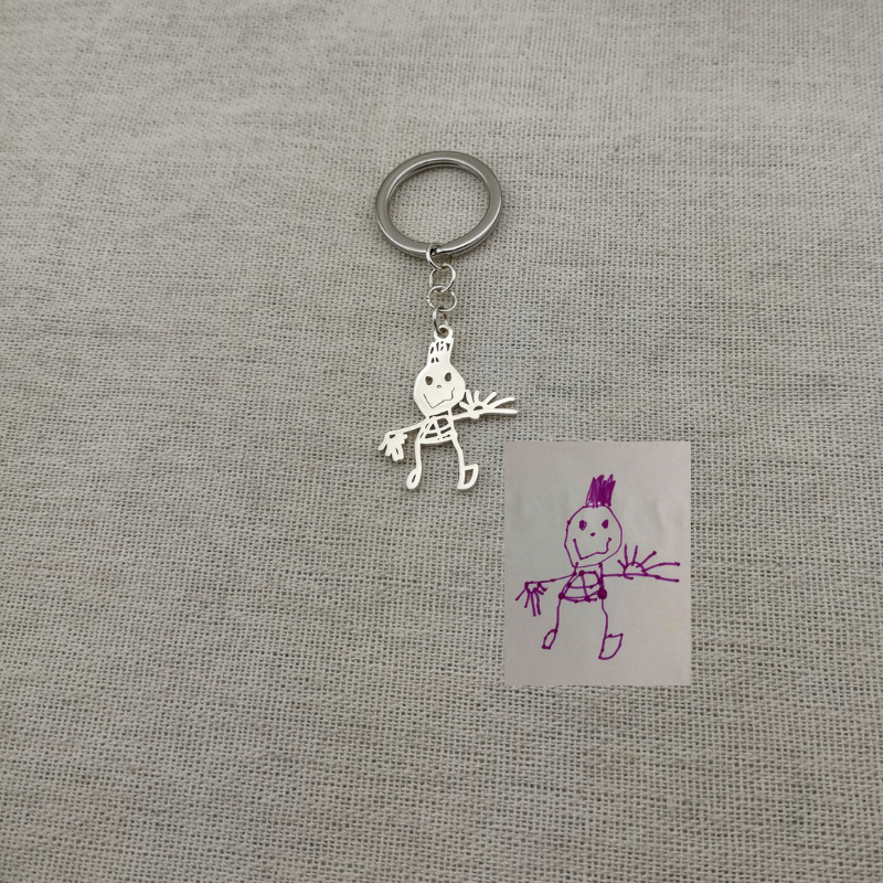 Personalized Kids Drawing Keychain - Lollimix 